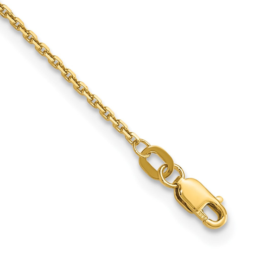 14k 1.4mm D/C Round Open Link Cable Chain