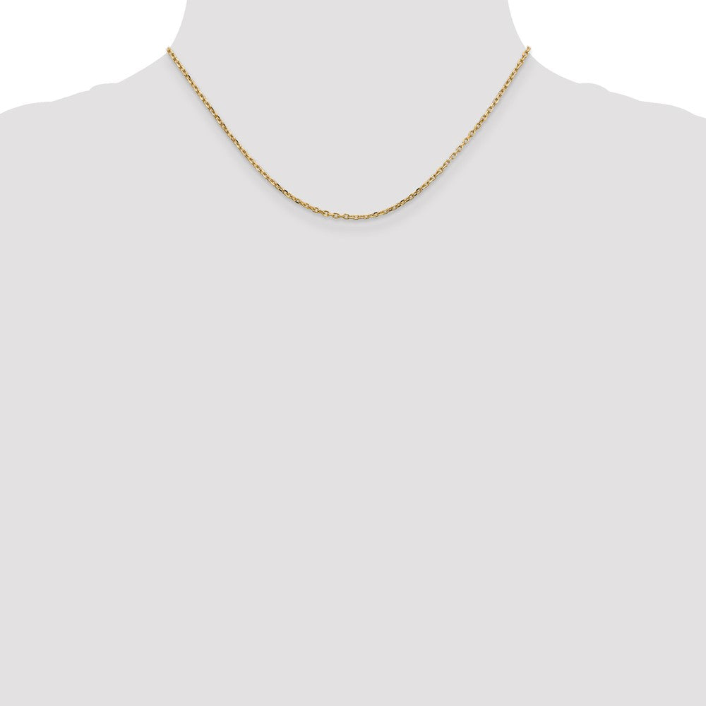 14k 1.8mm D/C Round Open Link Cable Chain
