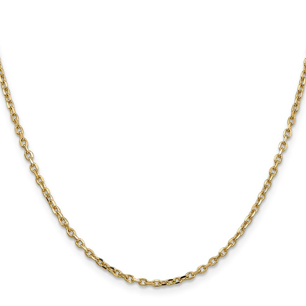 14k 2.2mm D/C Round Open Link Cable Chain