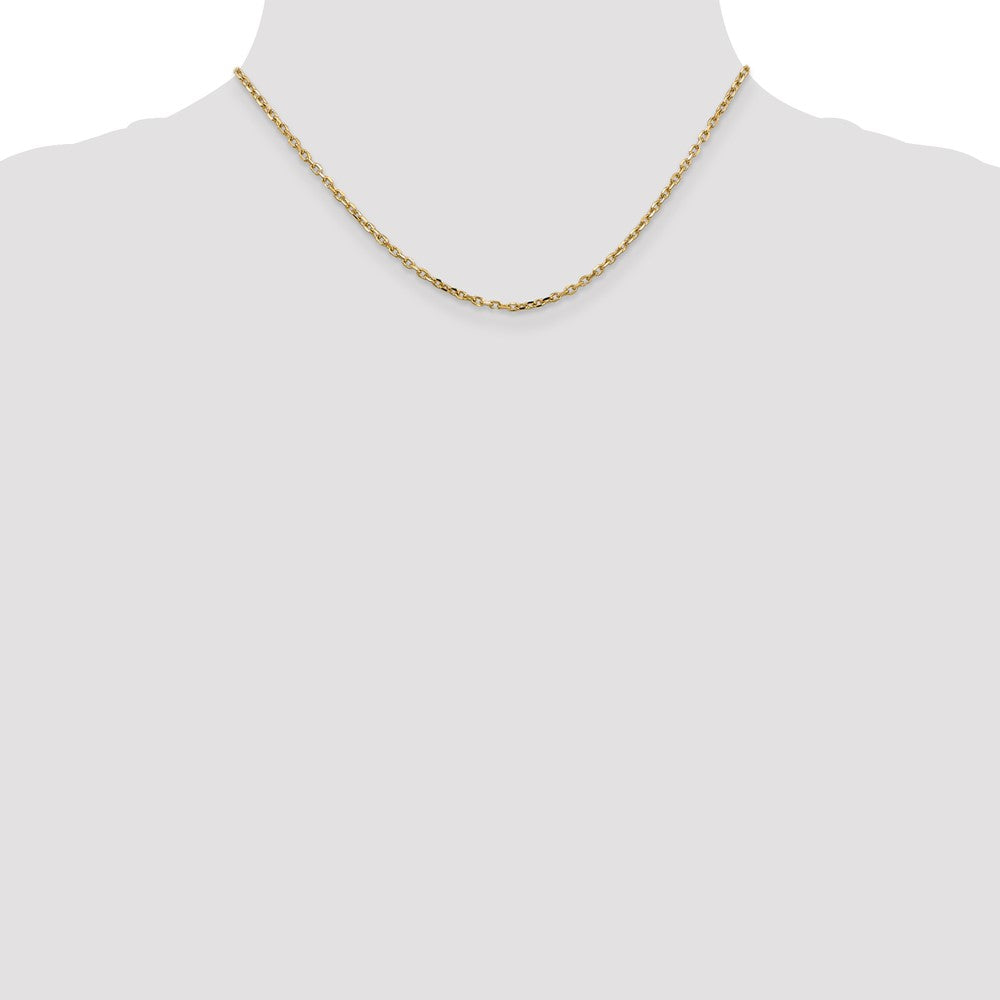 14k 2.2mm D/C Round Open Link Cable Chain