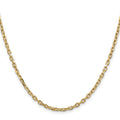14k 3mm D/C Round Open Link Cable Chain