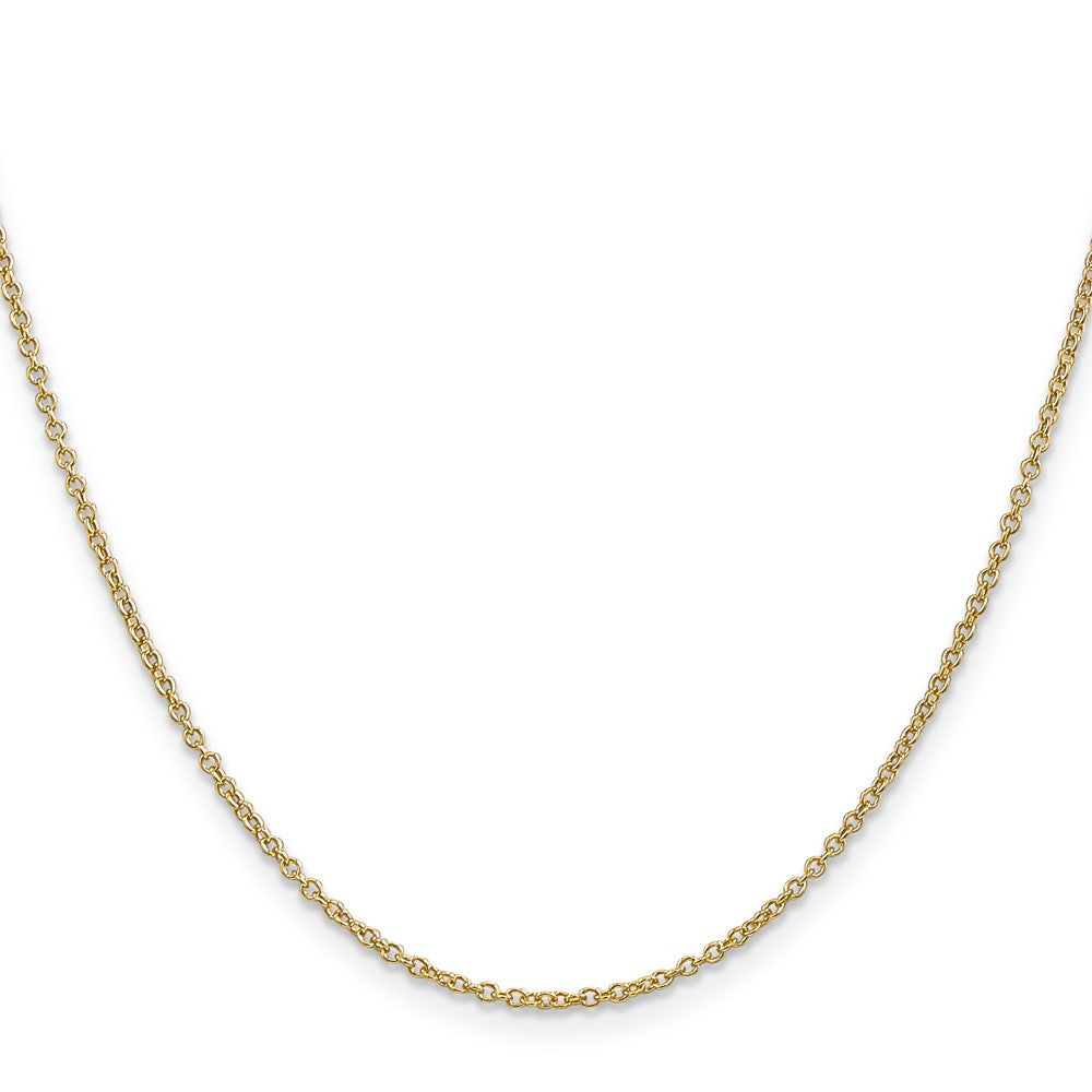 14k 1.4mm Round Open Wide Link Cable Chain