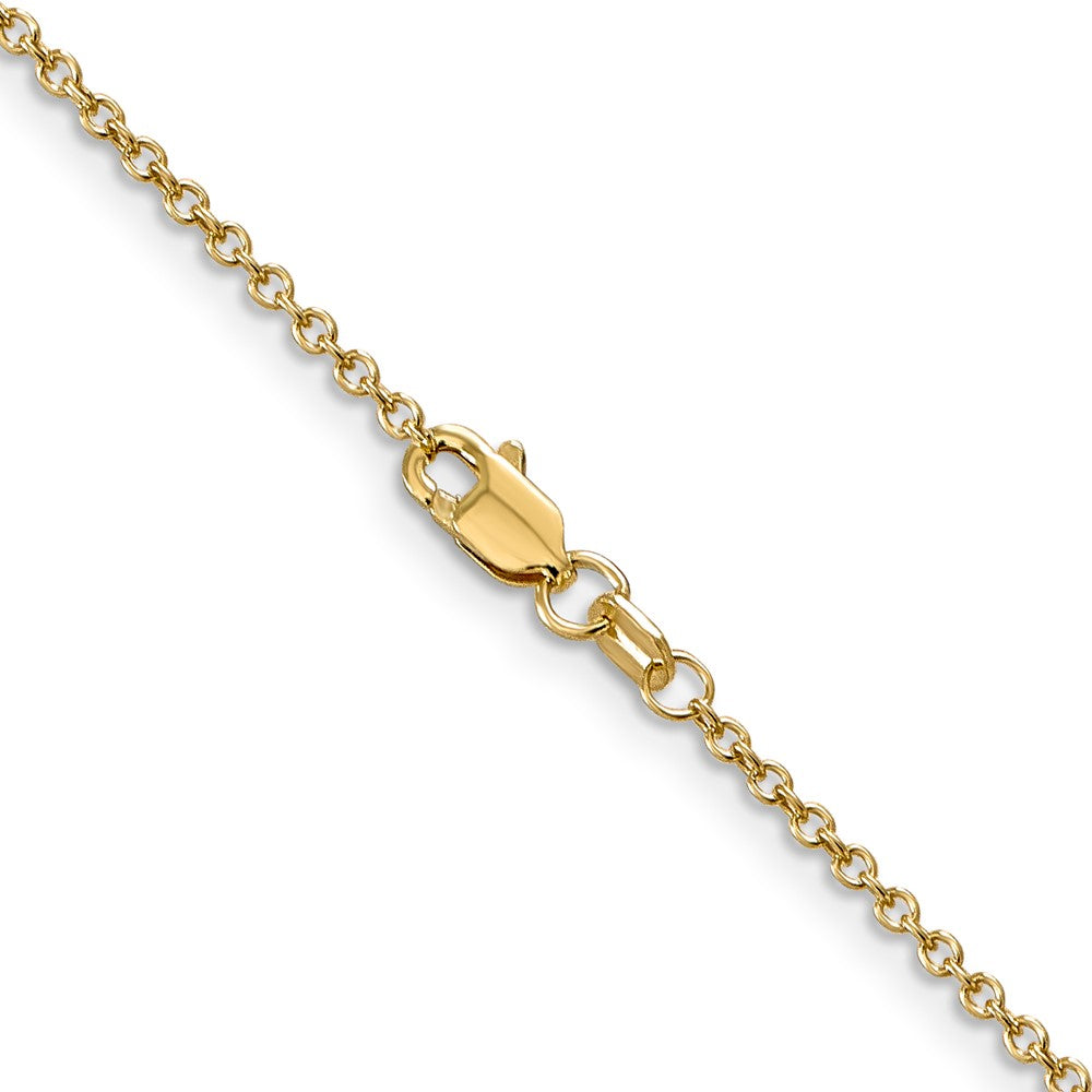 14k 1.4mm Round Open Wide Link Cable Chain