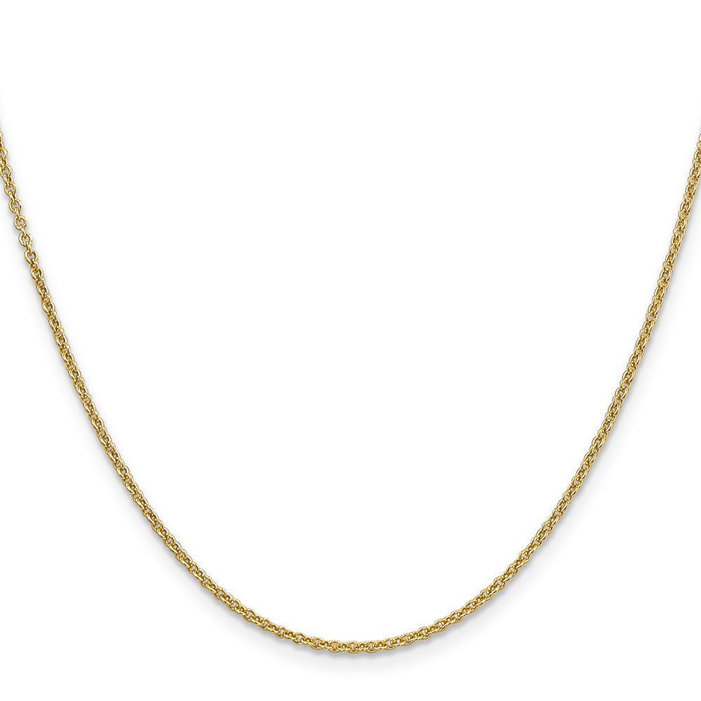 14k 1.6mm Round Open Link Cable Chain