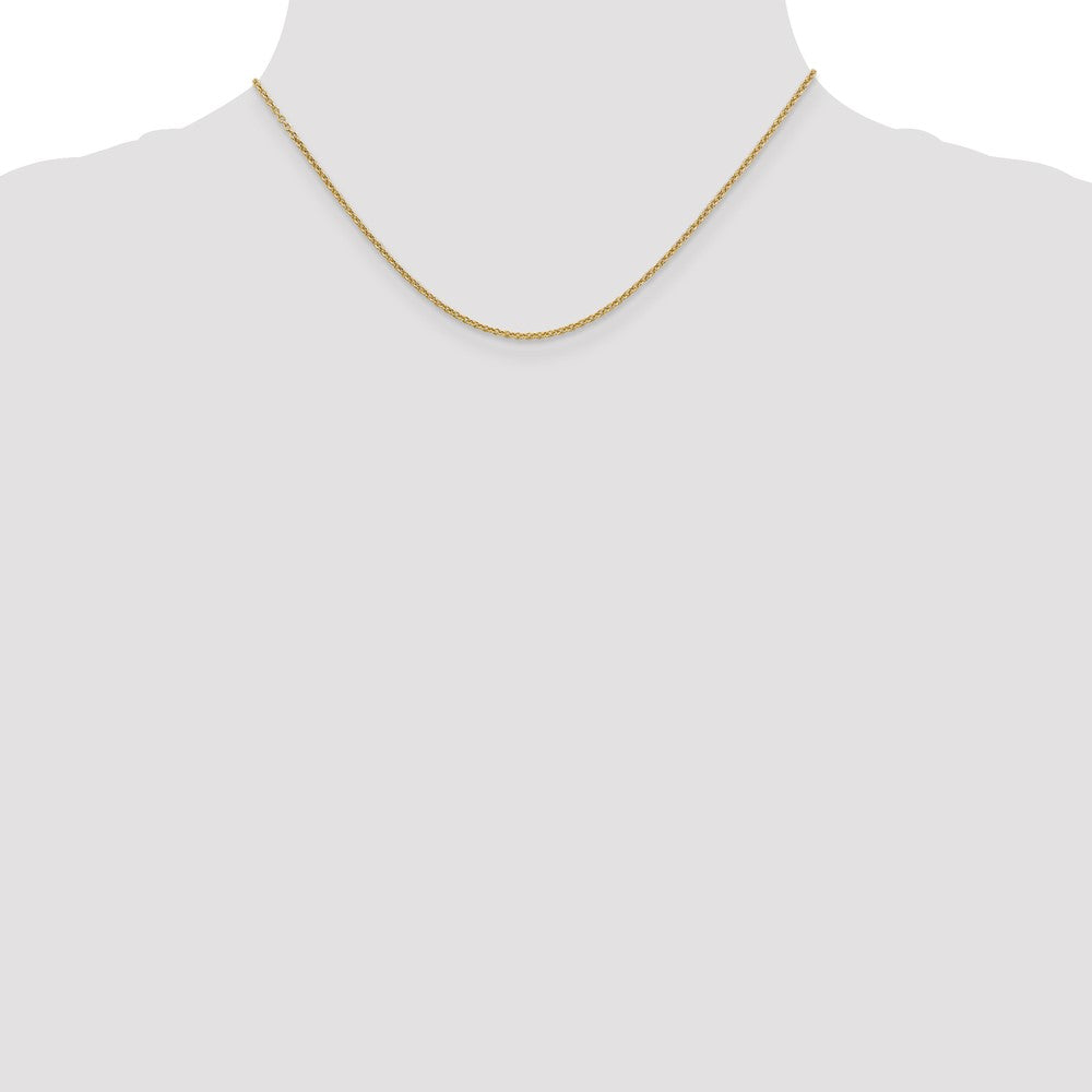14k 1.6mm Round Open Link Cable Chain