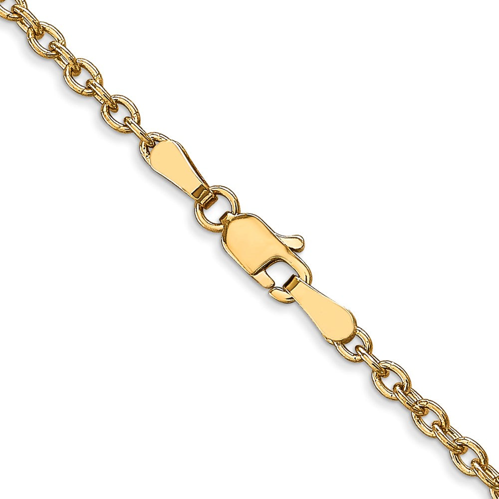 14k 2.4mm Round Open Link Cable Chain