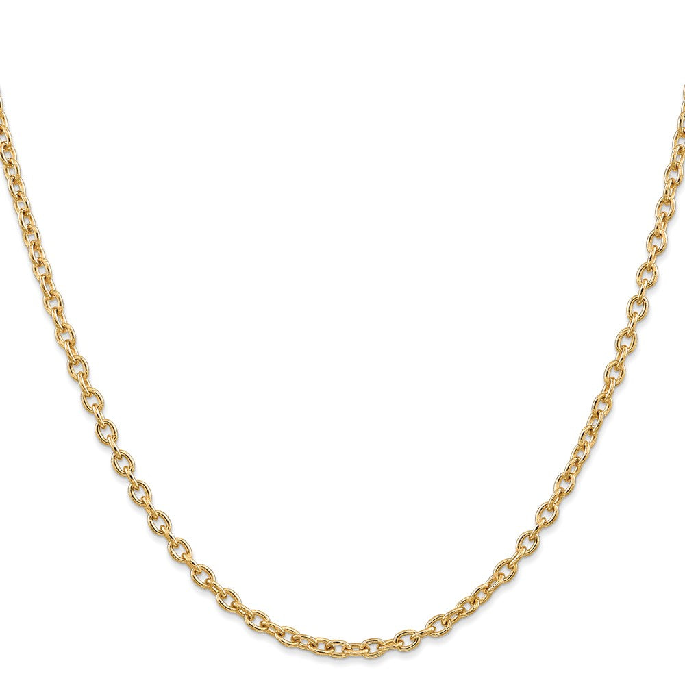 14k 3.2mm Round Open Link Cable Chain