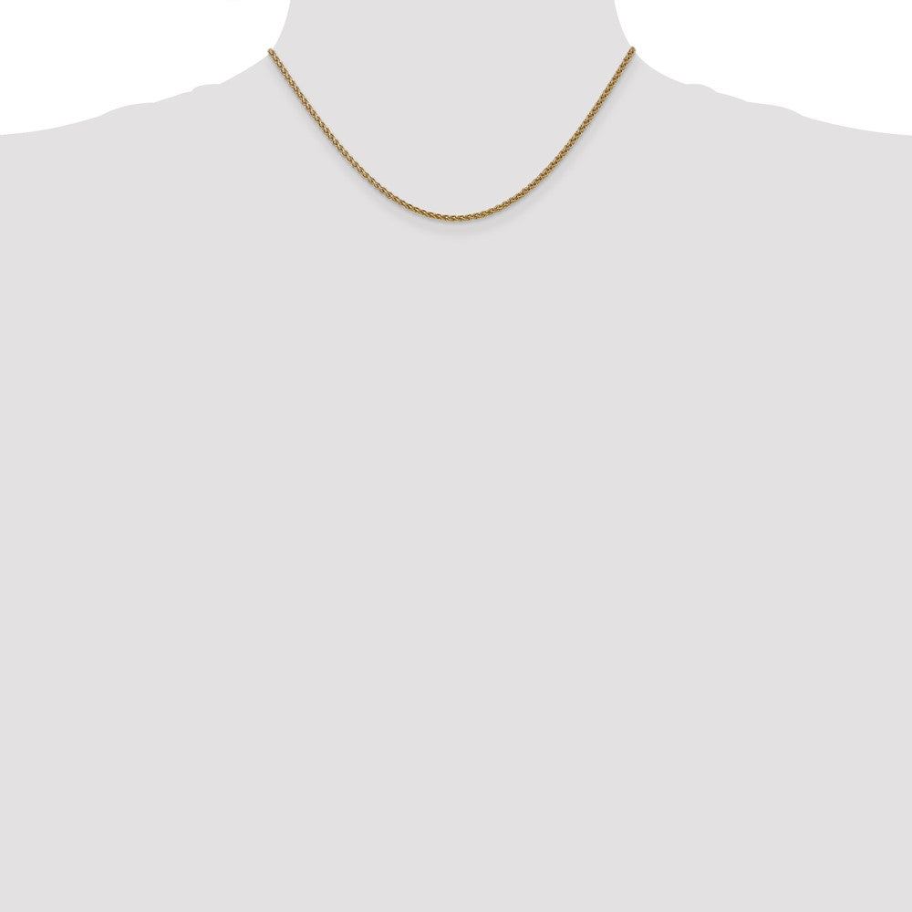 14k 1.05mm Spiga with Spring Ring Clasp Chain