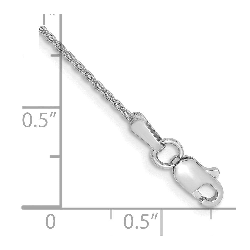 14k White Gold 1.2mm Parisian Wheat Chain