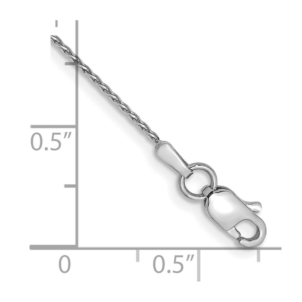 14k White Gold .8mm D/C Parisian Wheat Chain