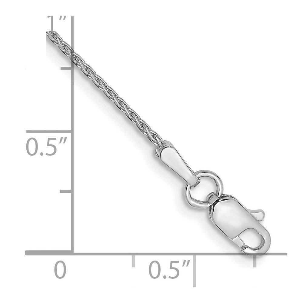 14k White Gold 1mm D/C Parisian Wheat Chain