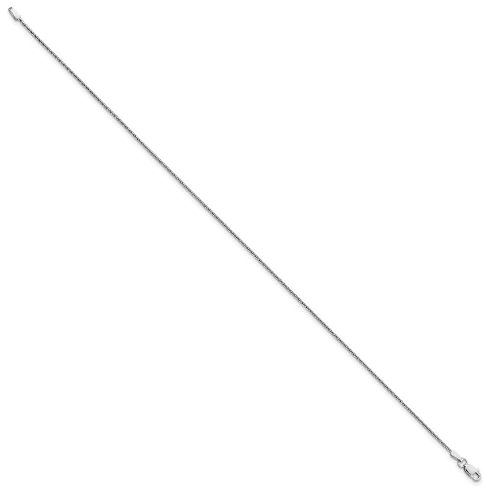 14k White Gold 1.4mm D/C Parisian Wheat Chain