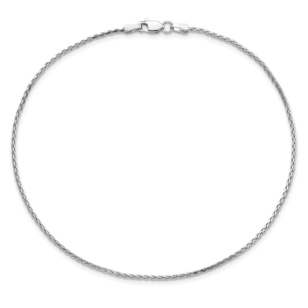 14k White Gold 1.4mm D/C Parisian Wheat Chain