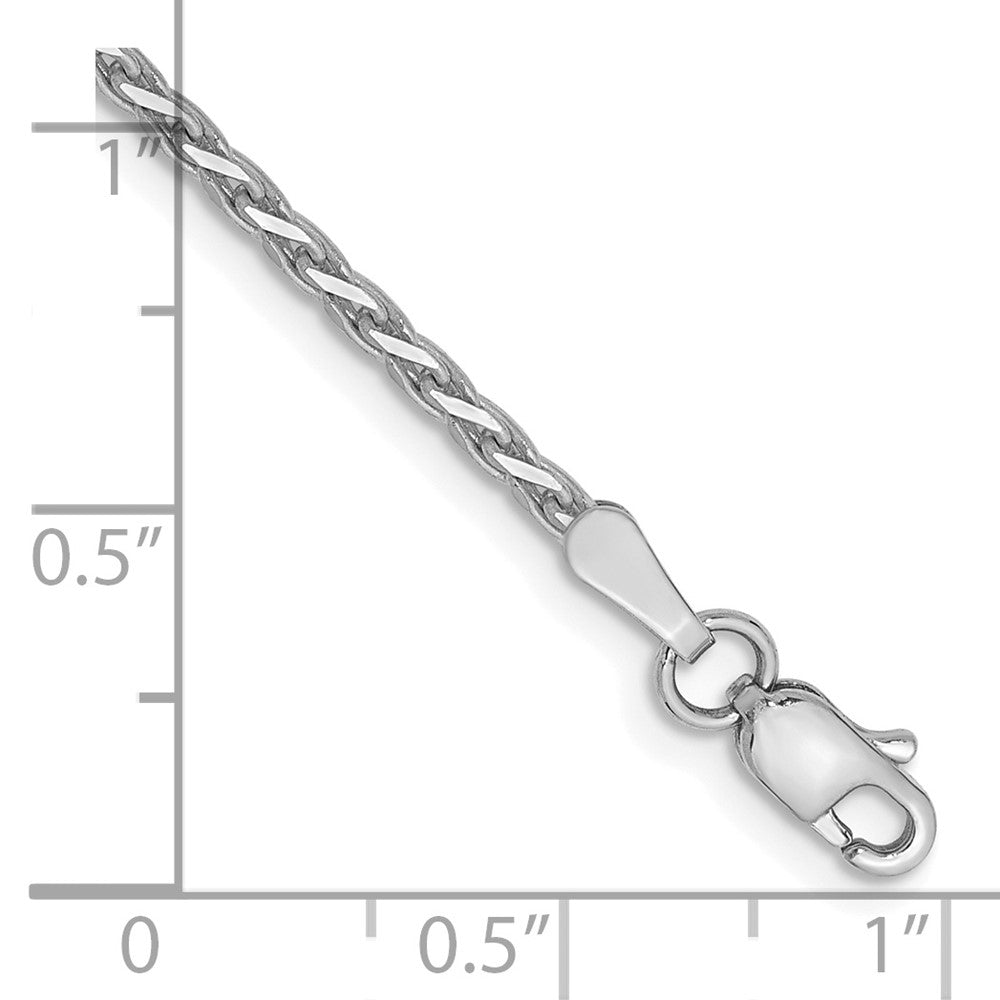 14k White Gold 1.6mm D/C Parisian Wheat Chain