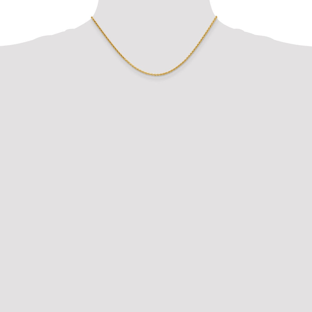 14K 1.6mm D/C Parisian Wheat Chain