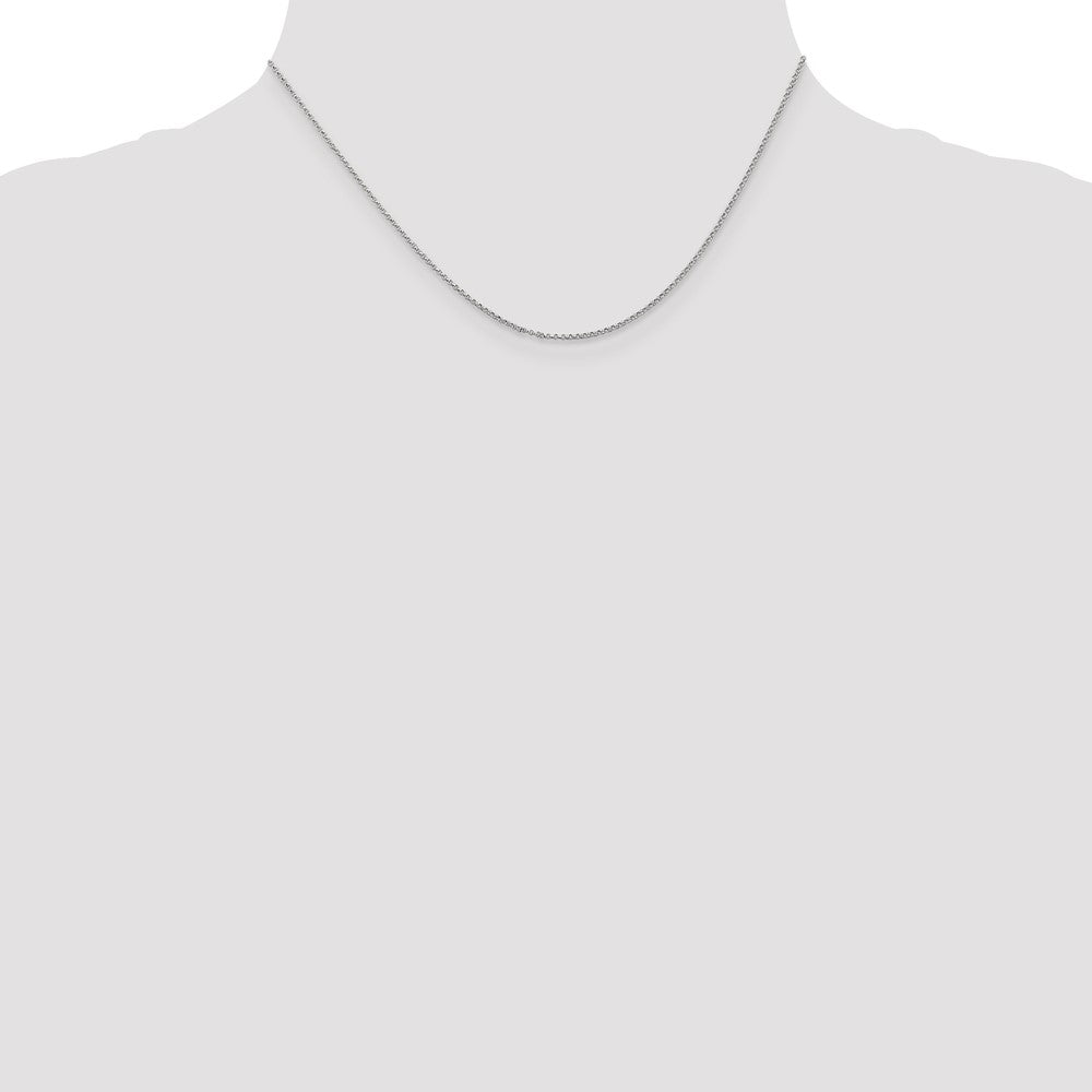 14k White Gold 1.15mm Rolo Pendant Chain