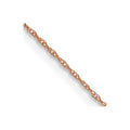 14k Rose Gold .5mm Baby Rope Chain