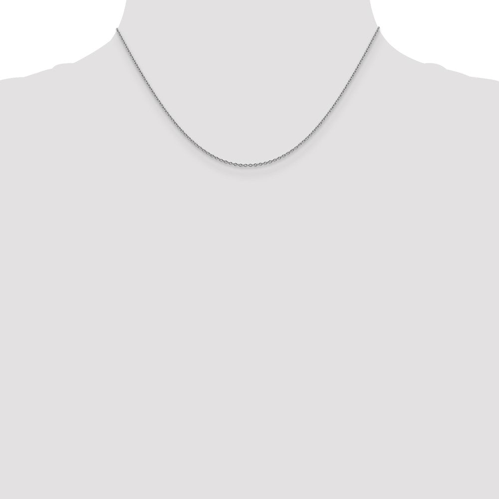 14k White Gold 1.4mm Forzantine Cable Chain