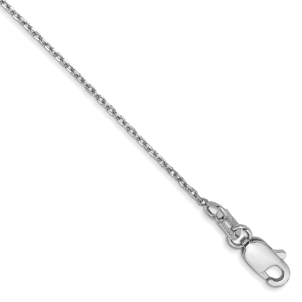 14k White Gold 1.0mm D/C Forzantine Cable Chain