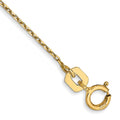 14k .8mm D/C Cable with Spring Ring Clasp Chain