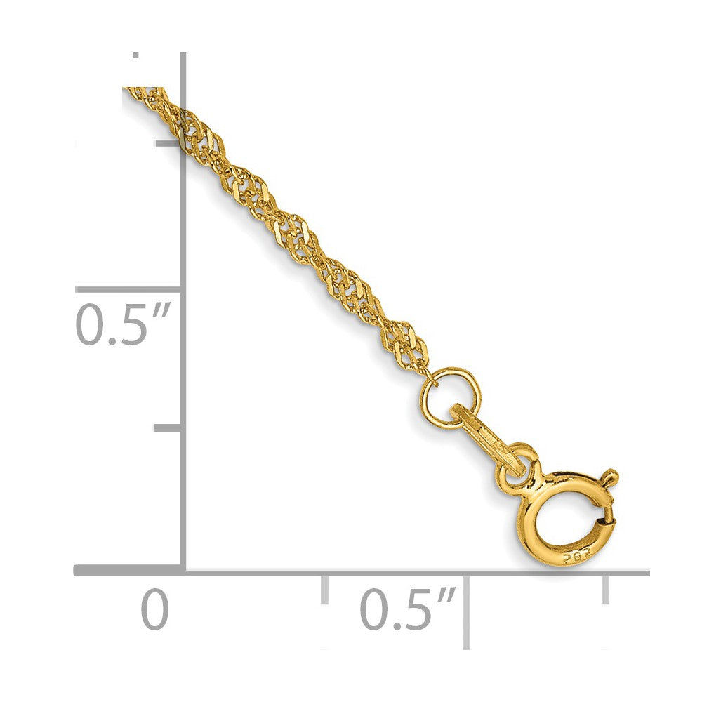 14k 1.4mm Singapore Chain