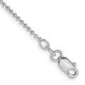 14k White Gold 1.2mm D/C Beaded Pendant Chain