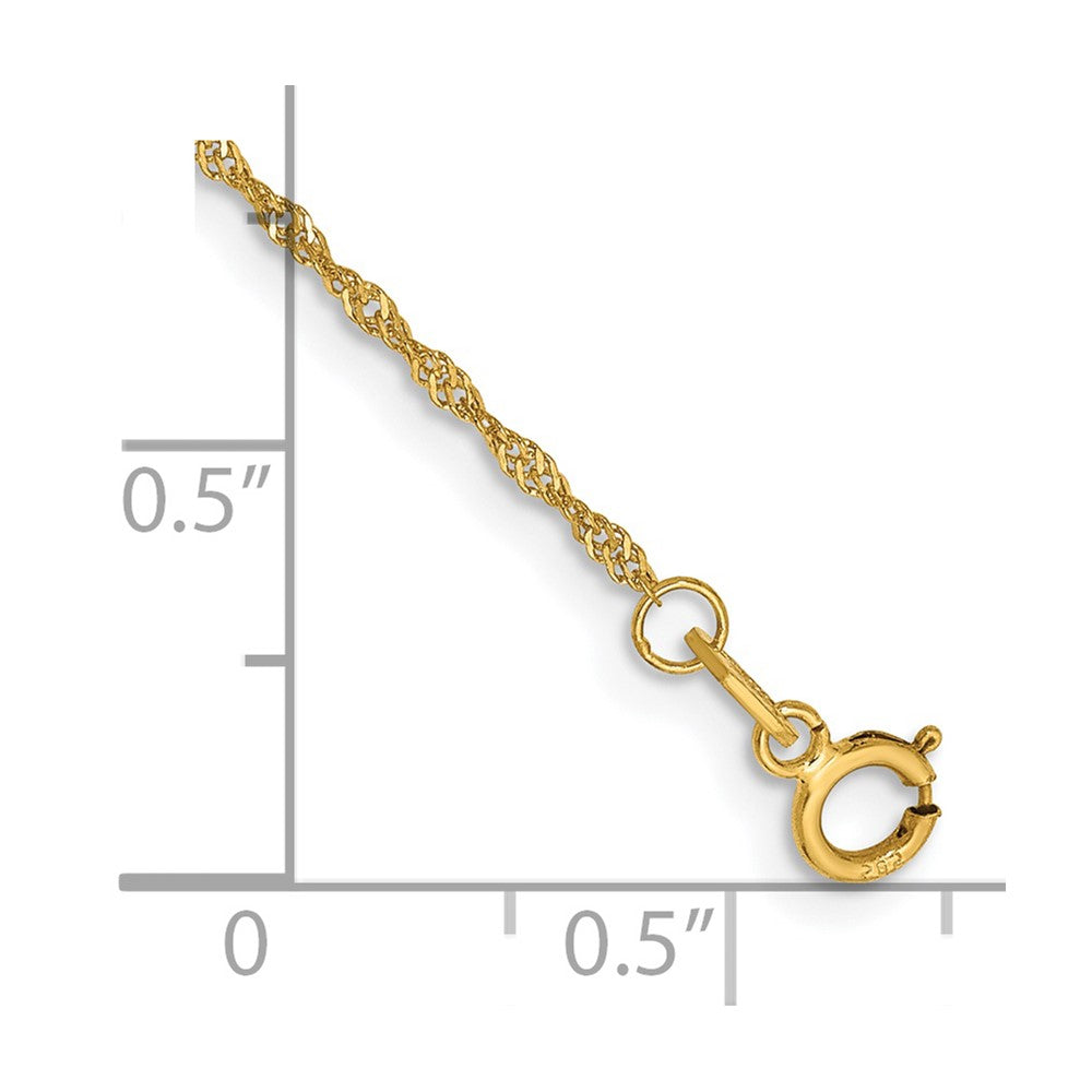 14k 1.10mm Singapore Chain