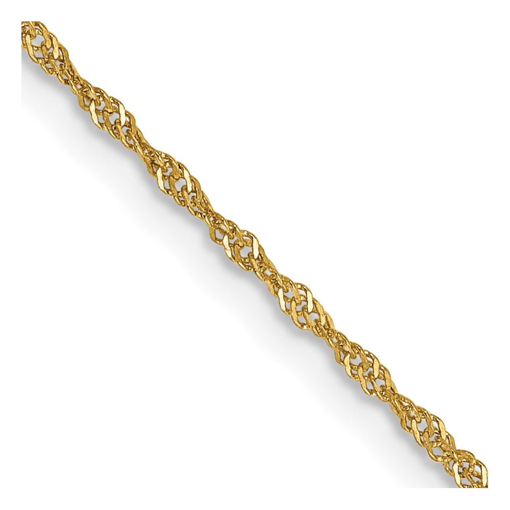 14k 1.10mm Singapore Lobster Clasp Chain