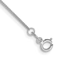 14k White Gold .9mm Curb Pendant Chain