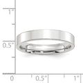 Platinum 4mm Comfort-Fit Flat Band