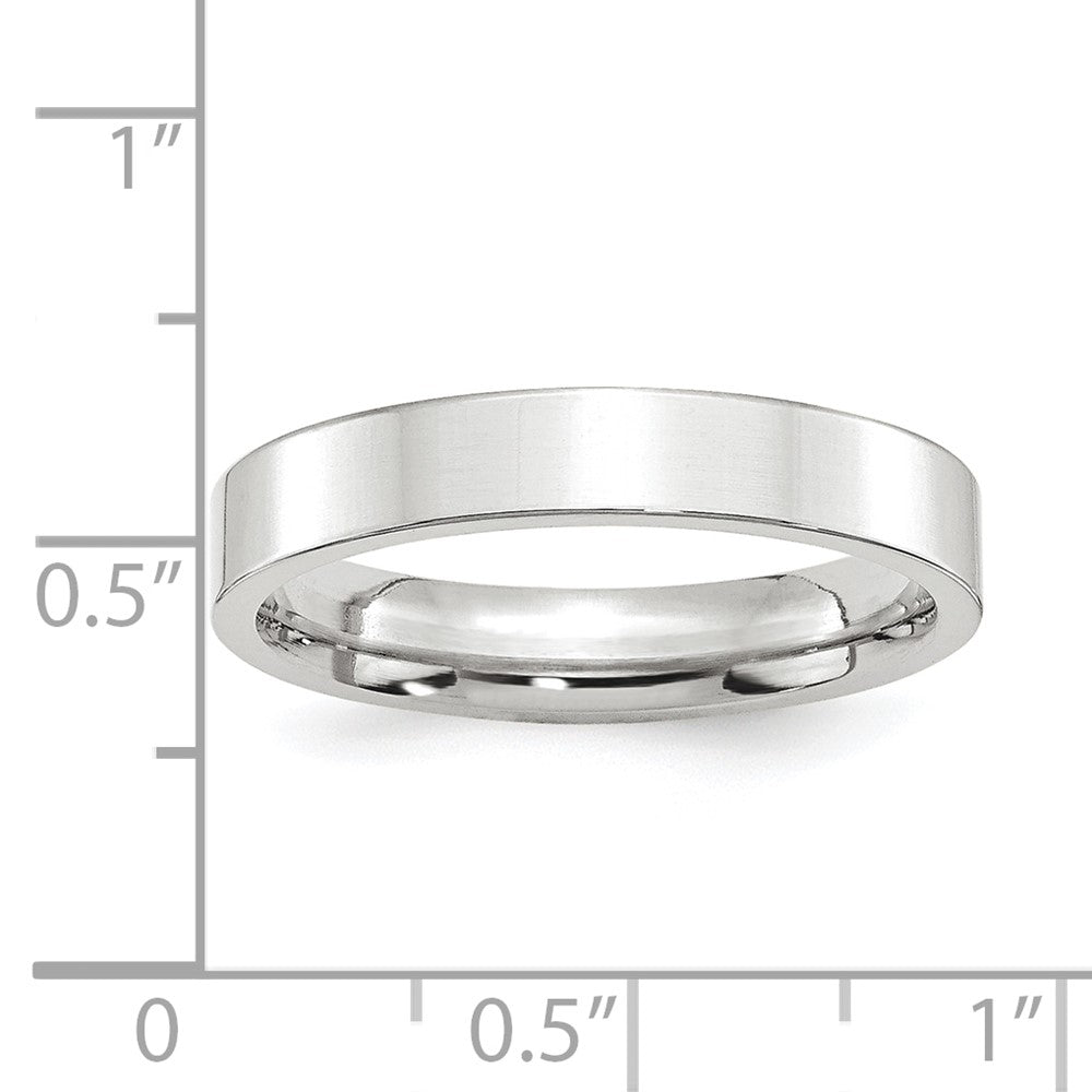 Platinum 4mm Comfort-Fit Flat Band