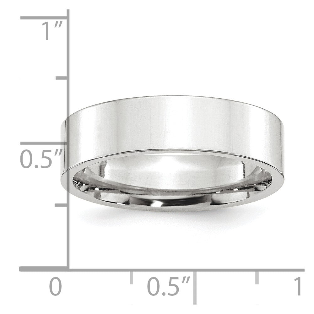 Platinum 6mm Flat Wedding Band