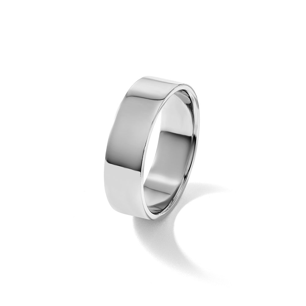 Platinum 6mm Flat Wedding Band