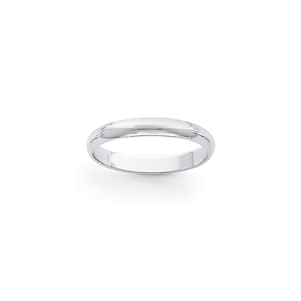 Platinum 3mm Half-Round Wedding Band