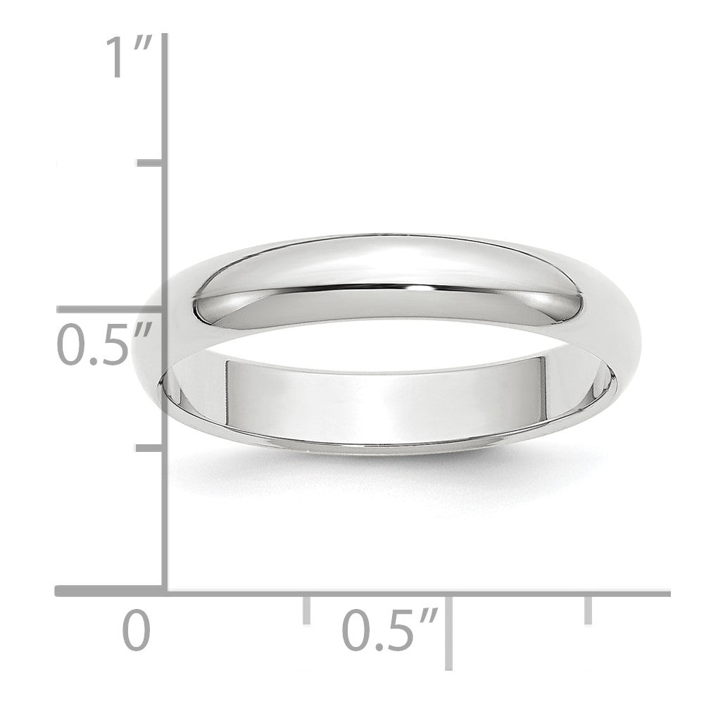 Platinum 4mm Half-Round Wedding Band