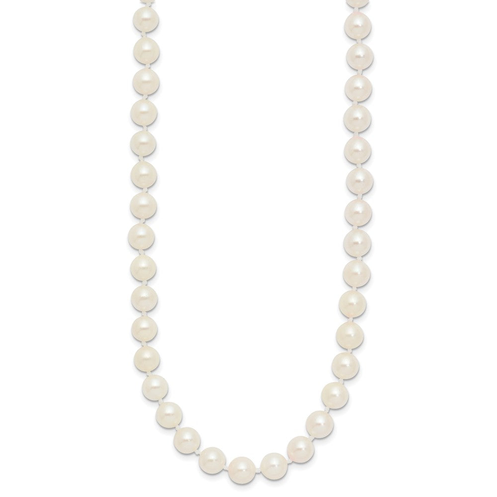 14k 6-7mm Round White Saltwater Akoya Cultured Pearl Necklace
