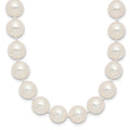 14k 9-10mm White Rnd Akoya Saltwater Cultured Pearl Necklace