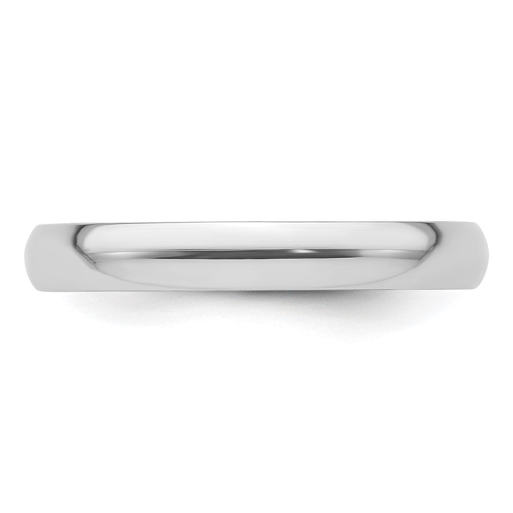 Platinum 3mm Half-Round Comfort Fit Lightweight Band