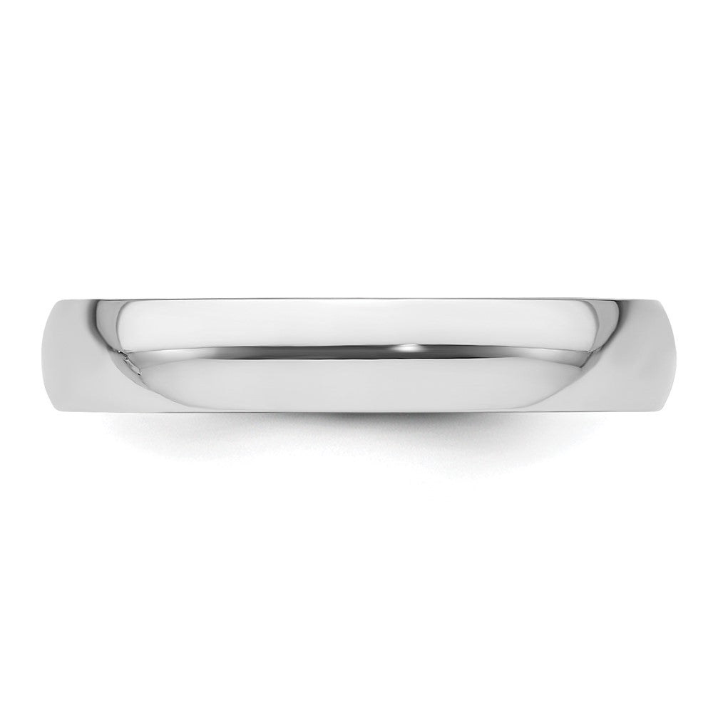 Platinum 4mm Half-Round Comfort Fit Lightweight Band