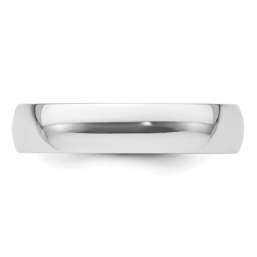 Platinum 5mm Half-Round Comfort Fit Lightweight Band