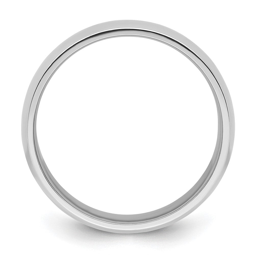 Platinum 8mm Half-Round Comfort Fit Lightweight Band