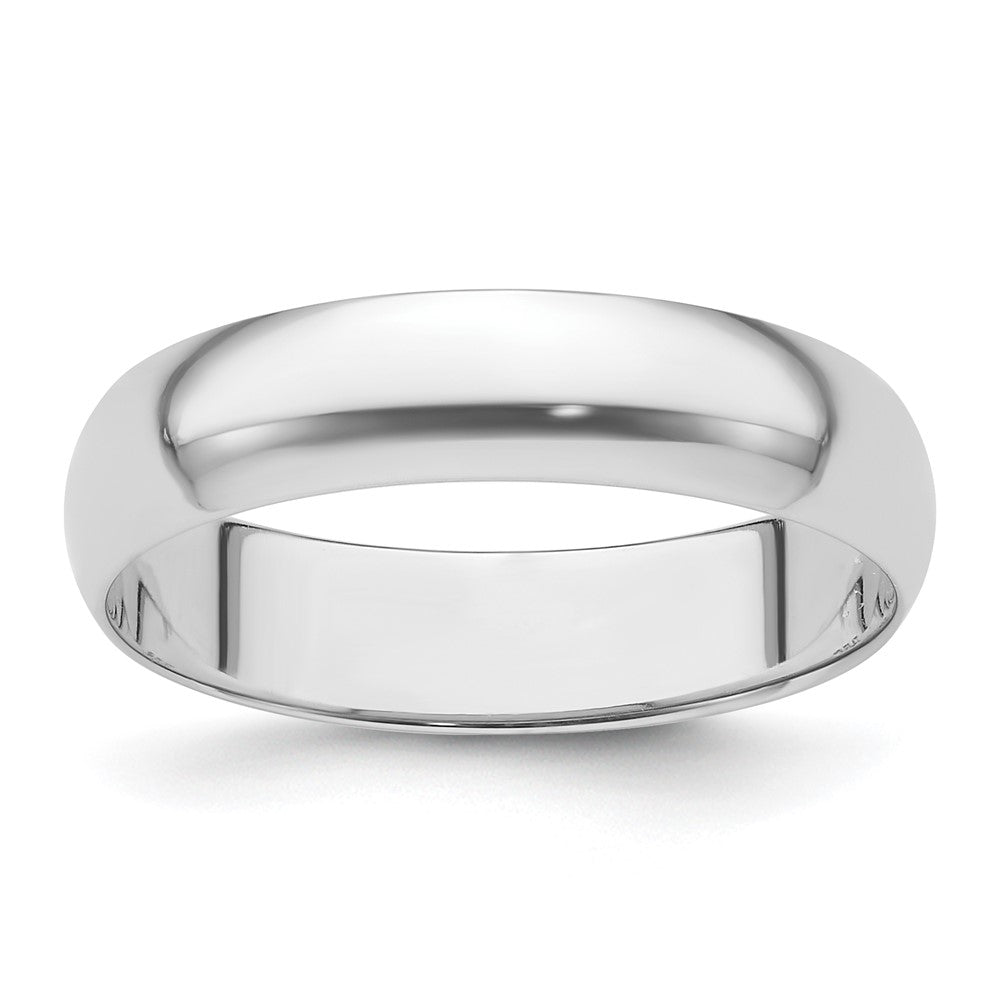 Platinum 5mm Half-Round Featherweight Band