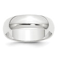 Platinum 6mm Half-Round Featherweight Band