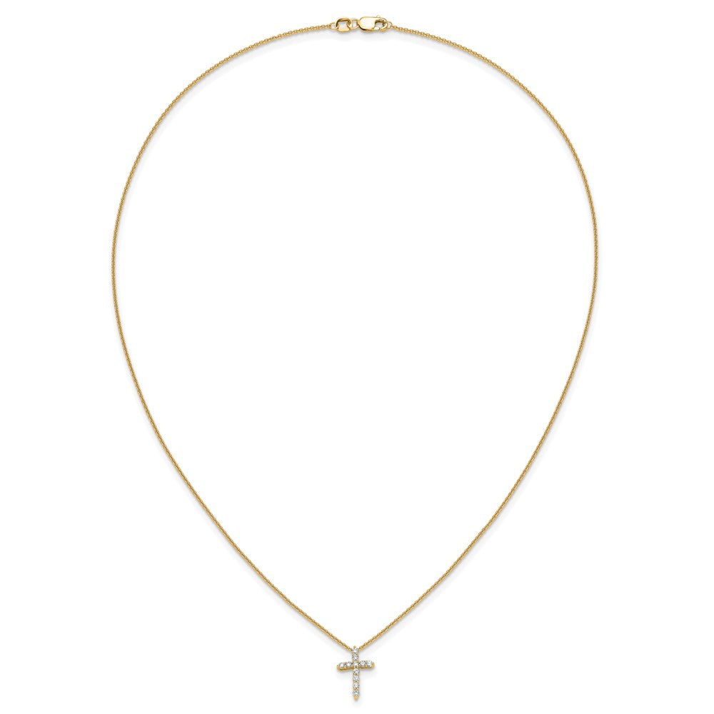 10k Diamond Cross Necklace