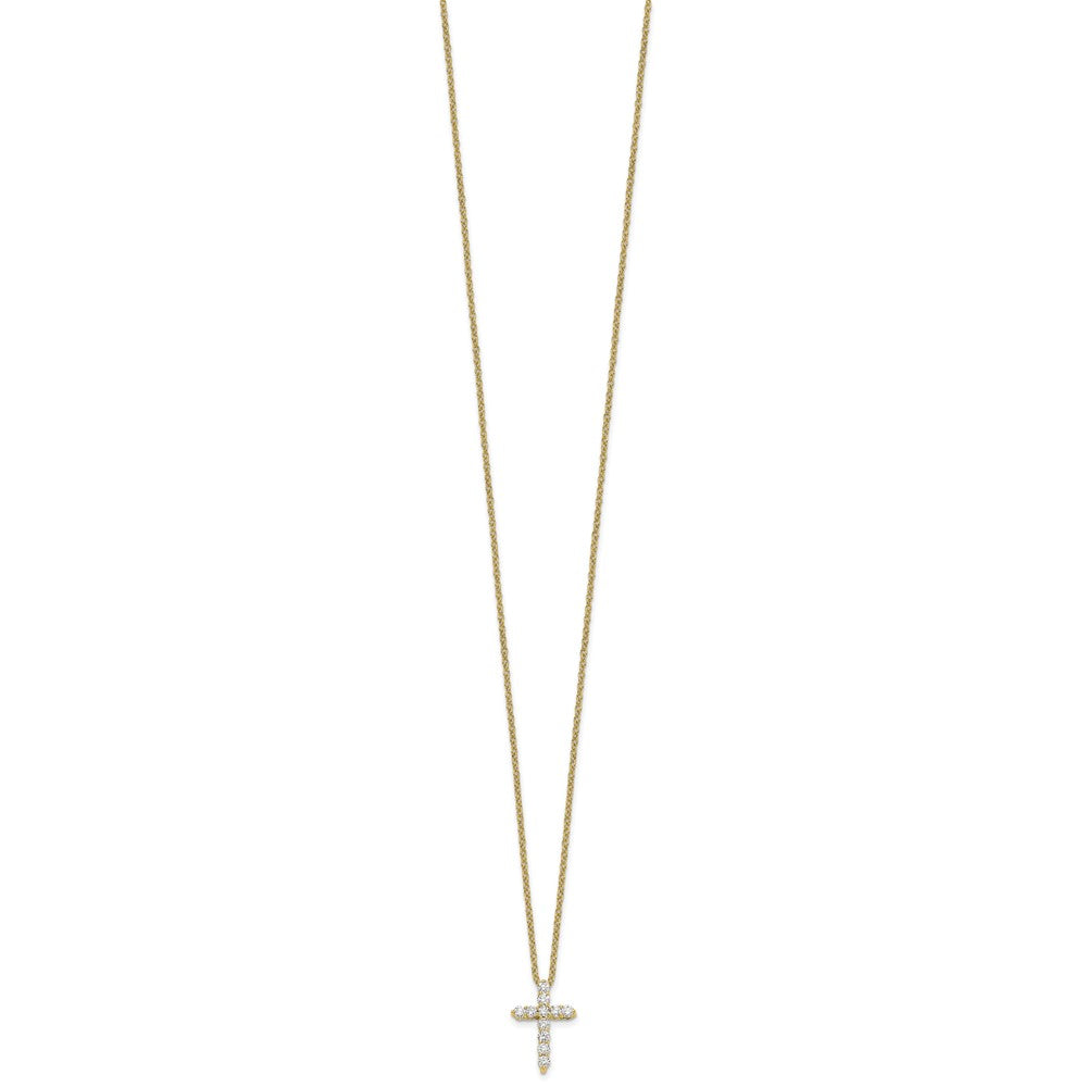 14k Diamond Cross 18 inch Necklace