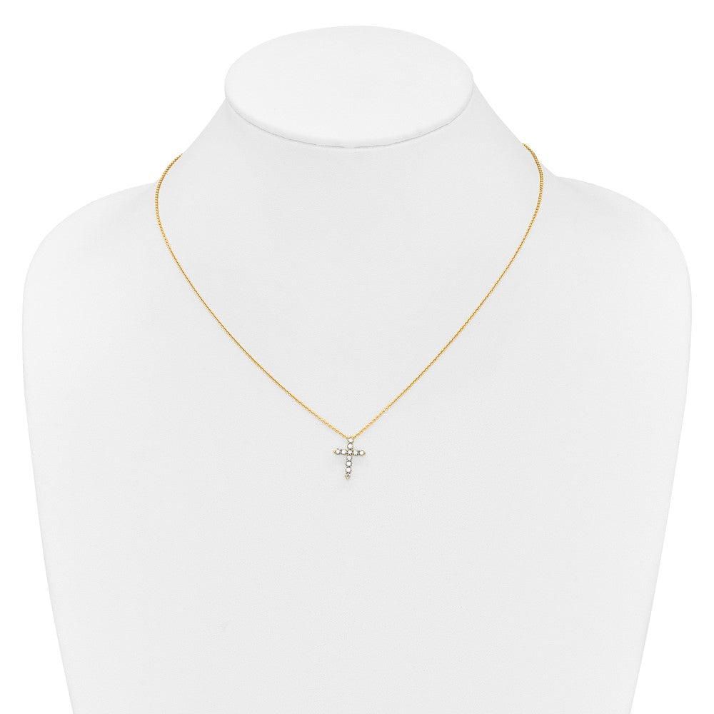 10k Diamond Cross Necklace