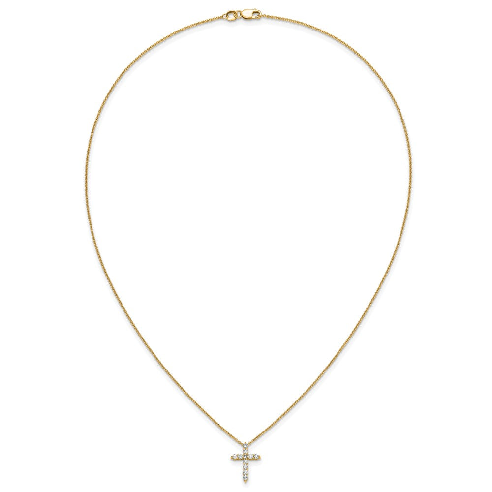10k Diamond Cross Necklace