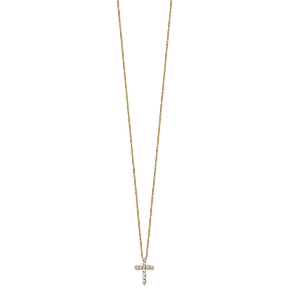 14k Diamond Cross 18 inch Necklace