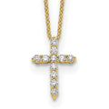 14k Diamond Cross 18 inch Necklace