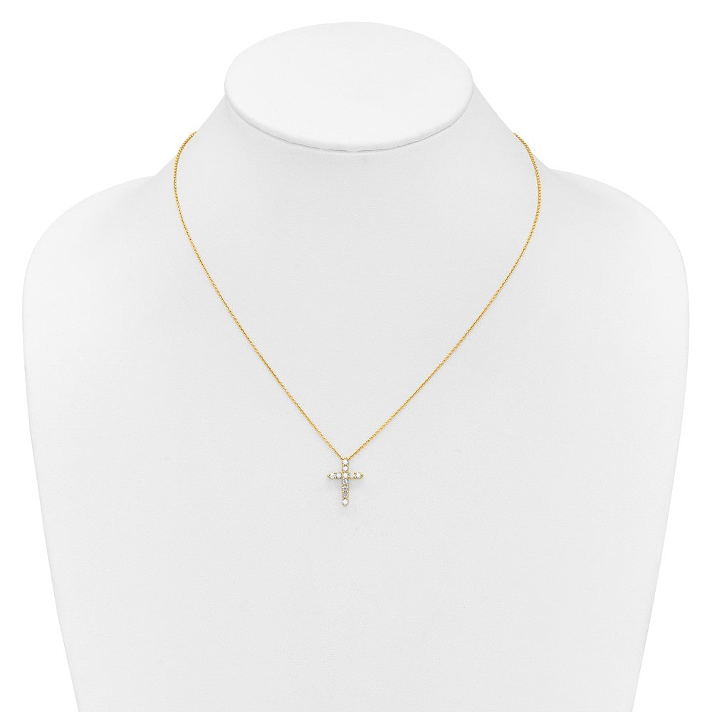 10k Diamond Cross Necklace